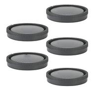 Bewinner Capuchon d'objectif Arrière en Plastique Durable, 5 Pièces, Couvercle de Protection pour Appareil Photo sans Miroir E Mount, Capuchon Arrière d'objectif Anti-poussière, Noir