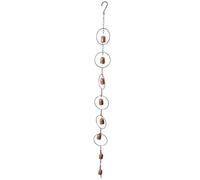 Bewinner Carillon de Pluie Suspendu pour Le Drainage des Gouttières, Chaîne de Pluie Décorative en Métal en Forme de Cloche, Son Apaisant, Système de Drainage de l'eau Extérieur, Chaîne de Facile à