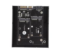 Bewinner Carte Adaptateur Double SSD MSATA vers 3, Convertisseur 6 Gbit/s avec Vitesse de Lecture de 520 Mo/s, Plug & Play pour Disques MSATA Pleine Taille, Câbles et Vis Inclus
