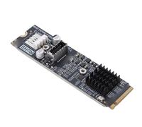 Bewinner Carte Adaptateur Interne M.2 NVMe vers USB Type E, 20 Gbit/s PCIe Gen3x4 vers Type E avec Dissipateur Thermique et Tournevis, pour Installation du Panneau Avant de la Carte Mère
