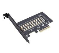 Bewinner Carte Adaptateur PCIE 4X vers M.2 NVMe, Vitesse 128 Gbit/s, Carte D'extension de clé PCIE 5.0 GEN5 M, avec Une Large compatibilité pour SSD 2280 2260 2242 2230, Prise en Charge