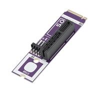 Bewinner Carte Adaptateur PCIe 5.0 vers M.2 NVMe, Carte D'Extension PCIe X4 pour SSD M-Key, Compatible vers Le Bas avec 4.0/3.0, pour Ordinateur de Bureau, Extension Graphique Externe
