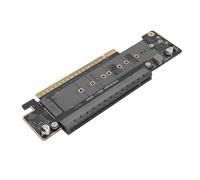 Bewinner Carte Adaptateur PCIe vers M.2, Prend en Charge PCIe 5.0 Rétrocompatible avec 4.0 3.0, Conception de Bifurcation pour Double SSD NVMe, avec Dissipateur Thermique, pour Systèmes