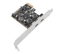 Bewinner Carte Adaptateur PCIe vers Type C, Carte d'extension USB 3.2 Gen1 à 2 Ports avec Puce ASM1042 pour Ordinateur de Bureau