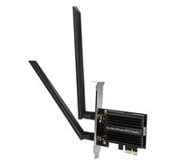 Bewinner Carte AX3000 PCIe WiFi 6 avec Bluetooth 5.1, Adaptateur Fil Double Bande 574 + 2400 Mbps, 2 Antennes 8 DBi et Câble d'extension pour Ordinateur de Bureau