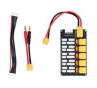 Bewinner Carte de Charge Parallèle de Batterie LiPo 2-6S avec Prise XT30 XT60 pour IMAX B6, Prend en Charge 5 Ensembles de de Batterie au Lithium en Même Temps, Chargeur d'équilibre Permettant de