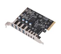 Bewinner Carte D'extension PCI Express USB 3.2 avec 8 Ports et Bande Passante de 10 Gbit/s, Connexion Stable pour Ordinateur de Bureau, Noire