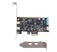 Bewinner Carte D'extension PCIe avec Deux Ports USB Type-C et Type-E, Carte Adaptateur USB 3.0 5 Gbit/s pour Ordinateur de Bureau, Connecteur IDC 19 Broches, Adaptateur ASM1042
