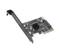 Bewinner Carte D'extension PCIe USB 3.2 Gen2x2 |Transfert Haute Vitesse 20 Gbit/s, Port Avant Type-C, Plug & Play pour PC/Mac