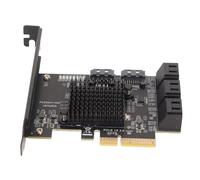 Bewinner Carte d'extension PCIE vers 3.0 8 Ports, Carte Contrôleur avec Support Remplaçable à Chaud, Disque de Démarrage du Système, Grand Dissipateur de Chaleur, Indicateur LED pour NAS