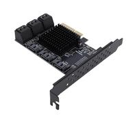Bewinner Carte D'extension PCIe vers 9 SATA |Taux de Transfert de 6 Gbps, Prise en Charge NCQ/AHCI, Compatible avec Linux pour NAS/PC/Serveur
