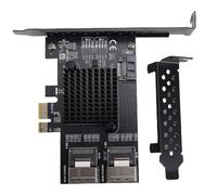 Bewinner Carte D'extension PCIe vers MiniSAS Adaptateur SATA 2 Ports 6 Gbit/s pour NAS, Serveur de Bureau, Prend en Charge Realtek RTL9101, SATA3.0 pour Serveur D'ordinateur de Bureau NAS