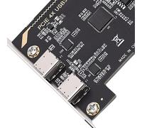 Bewinner Carte d'extension PCIe vers Type C 10 Gbit/s, Carte Adaptateur PCI Express à Puce ASM1142 avec 2 Ports USB C pour Ordinateur de Bureau, Transfert Haute Vitesse, Plug and Play pour 11 10 7