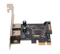 Bewinner Carte D'extension PCIE vers USB 3.0, 2 Ports 5 Gbps Taux de Transmission USB Hot Swap USB 3.0 Carte D'extension D'ordinateur pour Win XP pour Vista