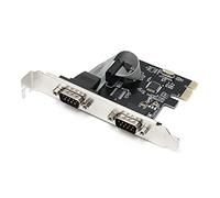 Bewinner Carte D'extension Série PCIE 2 Ports, Adaptateur de Port COM PCI Express vers 9PIN RS232 Puce WCH382L, Carte Adaptateur Série PCI Express RS232 pour Windows98 / 98SE / ME / 2000