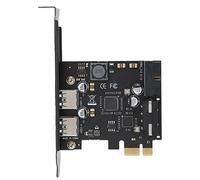 Bewinner Carte d'extension STW3002 PCIe vers USB 3.0, Adaptateur d'en-tête 2 Ports USB 3.0 20 Broches, Transfert de Données 5 Gbit/s, Plug and Play pour Ordinateur de Bureau, Compatible avec