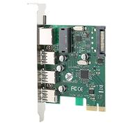 Bewinner Carte d'extension USB 3.0 PCIe avec Hub USB 3 Ports et Adaptateur LAN Gigabit Ethernet RJ45, Contrôleur VL805 + RTL8153, Prend en Charge Le Réveil à Distance, Rétrocompatible