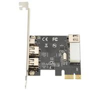 Bewinner Carte PCIe 1X vers 1394A Firewire 400, Carte Adaptateur PCIe Firewire 4 Ports IEEE 1394A, Extension Haute Vitesse de Bande Passante de 2,5 Gbit/s pour Caméra DV, Lecteur DVD,