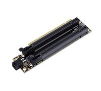 Bewinner Carte PCIe Riser X16 à X8 X8, Connecteur Gen4 pour ITX | Plaqué or 5U, Connecteurs Gen4, Espacement des Emplacements de 2 Cm, Circuit intégré Répartiteur D'horloge, Alimentation