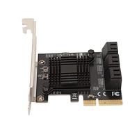 Bewinner Carte PCIe SATA, Carte D'extension 6 Ports PCI E vers SATA 3.0, Carte Contrôleur PCI E (4X 8X 16X) SATA 3.0 6,0 Gbit/s pour 10/8/7 XP Vista Linux, Prise en SSD