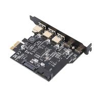 Bewinner Carte PCIe vers USB 3.2 Gen 1 - Extension USB 3.2 Gen 1 5 Gbit/s, 5 Ports (3X USB Type A, 2X USB Type C) pour macOS