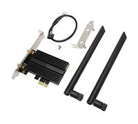 Bewinner Carte PCIe WiFi 6E pour PC, Bluetooth 5.2, 6 GHz/5 GHz/2,4 Tri-Bande jusqu'à 2400 Mbps, Puce AX210, Double Antenne, sécurité WPA3, pour 10/11 64 Bits