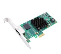 Bewinner Carte Réseau Gigabit PCIe Double Port, Adaptateur PCI Express 2.1 X1 avec Chipset 350AM4, pour Applications Industrielles de Bureau et Serveur