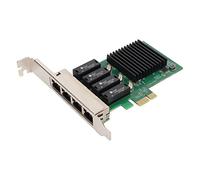 Bewinner Carte Réseau PCIe Gigabit 4 Ports, Convertisseur D'Adaptateur LAN RJ45 10/100/1000 Mbps, Adaptateur Ethernet Gigabit PCI Express pour Win10, 7, Vista, XP