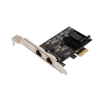 Bewinner Carte Réseau PCIe Gigabit Double Port, RTL8125B 2500/1000/100 Mbps PCI Express Gigabit Ethernet Carte Contrôleur LAN RJ45, Adaptateur Réseau PCIe 2,5 GBase T pour Ordinateurs de