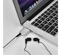 Bewinner Carte Son Externe USB 7.1 Canaux, Adaptateur Stéréo 3,5 Mm avec Entrée Microphone pour Ordinateur Portable, Plug and Play, Alliage d'aluminium, Argent (Silver)