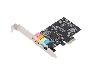 Bewinner Carte Son PCIe 5.1, Adaptateur Stéréo 3D Interne pour Ordinateur de Bureau, élimination de la Balance du Bruit, PCI Express, Son Surround 6 Canaux - pour Une qualité Sonore Claire