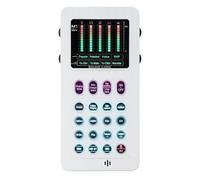 Bewinner Carte Son Portable avec Changeur de Voix et 8 Effets Vocaux, Idéale pour Les Diffusions en Direct, la Réverbération et la Réduction du Bruit Via Bluetooth, Compatible PC