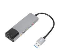 Bewinner Carte Son Surround USB 7.1, Carte Son Externe de Musique 48 KHz, Adaptateur Audio USB avec Sons Numériques SPDIF pour Ordinateur Portable, Argent