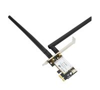 Bewinner Carte WiFi Fil PCIe Double Bande 2,4 GHz 5 GHz 300 Mbps pour Ordinateur de Bureau, Bluetooth 4.0, Plug and Play Pilote, Chipset AR5B22, Noir