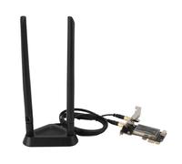 Bewinner Carte WiFi PCIE 6000 Mbps 8DB Double Antenne 5.2 Adaptateur Réseau Fil pour 11 10, Connexion Sécurisée Rapide pour Les Jeux et Le Streaming (avec Base d'antenne Amovible)