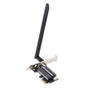 Bewinner Carte WiFi PCIe WiFi PCIe, Adaptateur sans Fil Triple Bande 4174Mbps avec Bluetooth 5.2, Interface PCIe, Solution Réseau Haute Vitesse pour 10 11 Linux (Antenne 8DB)