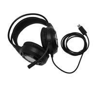 Bewinner Casque de Jeu USB avec Microphone Lumière RVB, Casque d'Ordinateur Filaire pour Ordinateur Portable, Pilotes 50 Mm, Son Surround, Micro Omnidirectionnel Antibruit, Ergonomique sur l'oreille