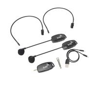 Bewinner Casque de Microphone sans Fil 2,4 G pour Enseignants, Système de Micro Double Casque avec Réduction du Bruit, Rechargeable, Plug and Play, Support de Tête Amovible, pour Scène, Salle de