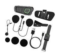 Bewinner Casque D'interphone Bluetooth pour Moto |Portée Radio de 10 Km, Discussion de Groupe, étanchéité IP67, Batterie 24 Heures et PTT sans Fil pour la sécurité du Cyclisme