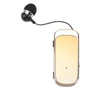 Bewinner Casque sans Fil Rétractable, Casque Bluetooth à Oreille Unique avec Affichage LED de la Batterie et Bluetooth 5.2, écouteurs à Clipser pour la Conduite, Le Sport et l'extérieur (Jaune