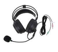 Bewinner Casque Supra-auriculaire avec Microphone pour étudier, Structure Adaptative à Double Faisceau, Casque Filaire Confortable pour Examen, Antibruit avec Prise USB pour Le Travail et (3.5 Prise)