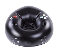 Bewinner Chaise de Jeu Gonflable pour Enfants et Adultes, Pouf en PVC avec Poches Latérales Porte-gobelet, canapé Gonflable Noir pour Salle de Jeux, Usage Quotidien
