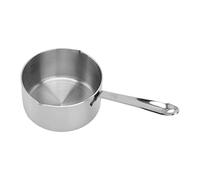 Bewinner Chauffe-beurre en Acier Inoxydable, Pot à Lait à Fond Plat avec Trou de Suspension à Double Bec pour Faire Fondre le Chocolat (350ML)