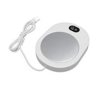 Bewinner Chauffe-Tasse électrique 50 ℃ à Température Constante 13 W Chauffe-Tasse Chauffant en Aluminium Nettoyage Facile, Plaque Chauffante Portable Intelligente pour Le Bureau et la Maison