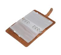 Bewinner Classeur de Trésorerie A6, Planificateur de Budget en Cuir PU avec 12 Poches Zippées Transparentes, 6 Trous Pré-perforés, Organisateur Portable étanche pour Factures, Argent, Cartes et