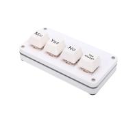 Bewinner Clavier à 4 Touches, Voix vers Texte, pavé Macro Programmable | Boîtier ABS, Microphone intégré, Batterie Li 200 MAh, Commutateurs Mécaniques, Entrée Vocale en un , Plug and Play