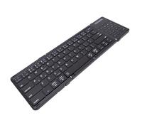 Bewinner Clavier Bluetooth Pliable à 3 Volets, Clavier sans Fil Rechargeable avec pavé Tactile et pavé Numérique pour Les Utilisateurs de Tablettes de Travail et D'ordinateurs Portables (Black)