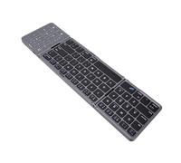 Bewinner Clavier Bluetooth Pliable, Clavier Portable sans Fil avec pavé Tactile Multi-Touch et pavé Numérique pour Ordinateur Portable, Tablette, Smartphone, iOS,