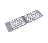 Bewinner Clavier Bluetooth Pliable, Mini Clavier sans Fil Multi-appareils BT3.0, Clavier Pliable Portable sans Fil Ultra Fin de Taille Compacte, Batterie 120 MAh(Gris)