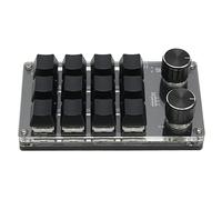 Bewinner Clavier de Jeu Mécanique à Clavier USB Mini 12 Touches, Jeu Universel rétroéclairé RVB Clavier, Clavier Programmable Bricolage Portable pour de Musique de Jeu de